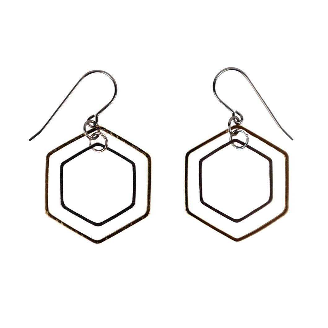 Lily Tsay Double Hexagon Earrings