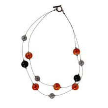 Load image into Gallery viewer, Lily Tsay Orange Glass Bead Double Strand Necklace
