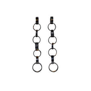 Tegan Wallace Paper Chain Earrings, 8 Link