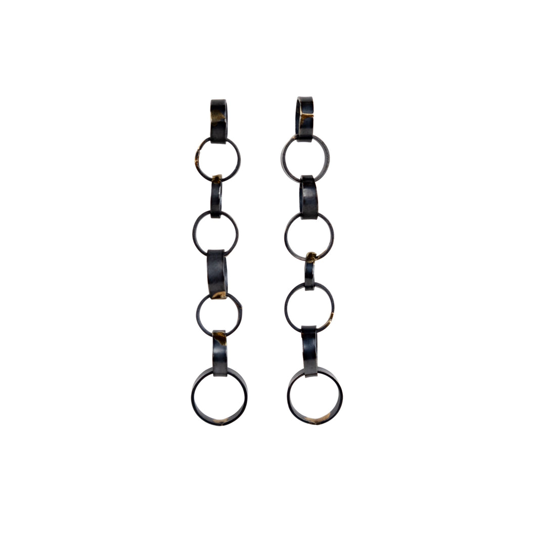 Tegan Wallace Paper Chain Earrings, 8 Link