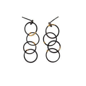 Tegan Wallace Forged Link Earrings, 4 Link