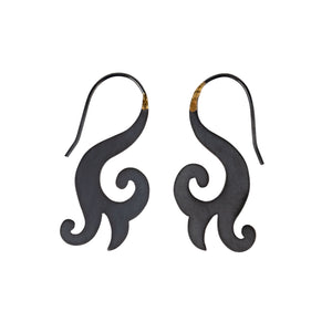 Tegan Wallace, Scroll Earrings, Hook