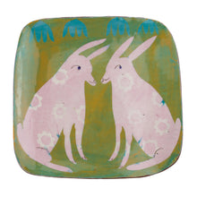 Load image into Gallery viewer, Priscilla Dahl Large Pink/Green/Blue Square Plate
