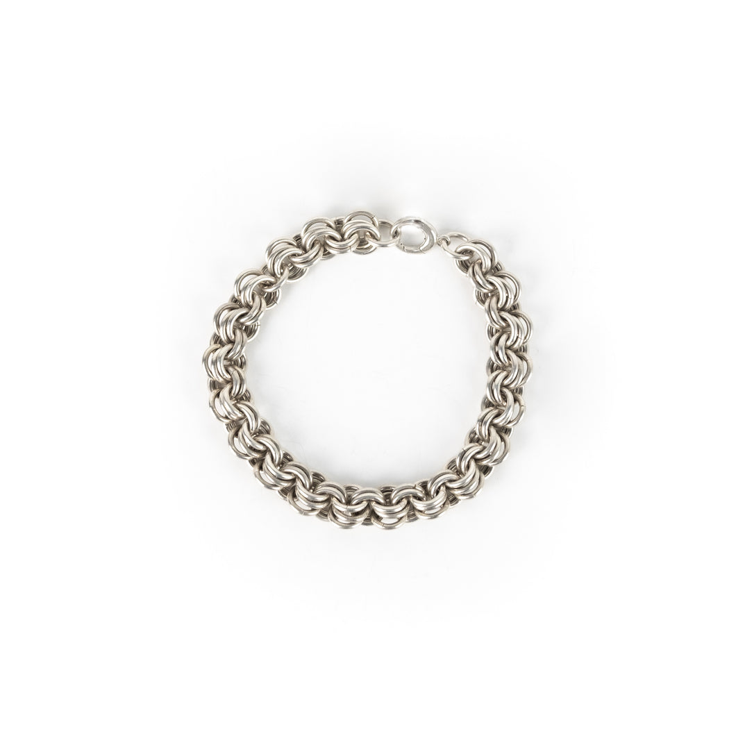 Larry Rosen Small Silver Triple Link Bracelet