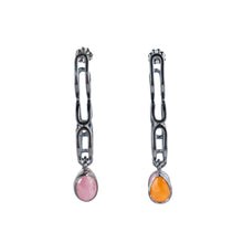 Load image into Gallery viewer, Emily Rogstad Pink &amp; Orange Bent Earrings
