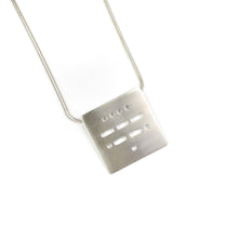 Load image into Gallery viewer, Allison Hilton Jones Sterling Silver Morse Code Necklace
