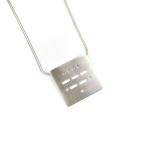 Allison Hilton Jones Sterling Silver Morse Code Necklace