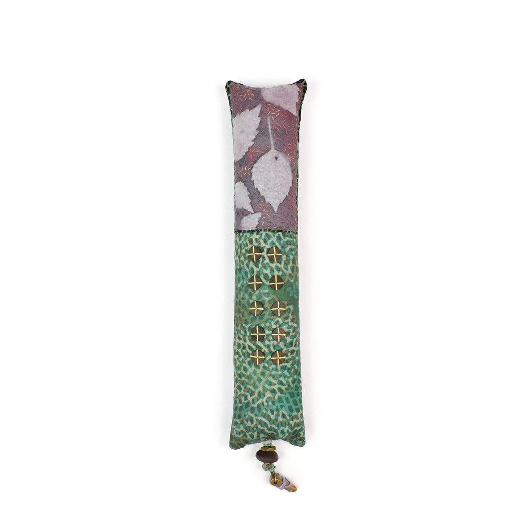 Sharon McCartney Sense of Wonder Purple Leaves with Ceramic Circles & Beads Wall Amulet