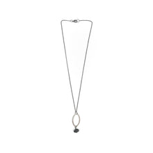 Load image into Gallery viewer, Jennifer Nunnelee Leaf &amp; Stone Drop Necklace
