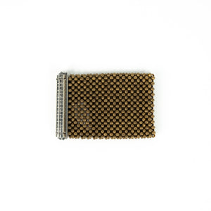 Tammy Schweinhagen  Matte Gold Metal Fabric Bracelet