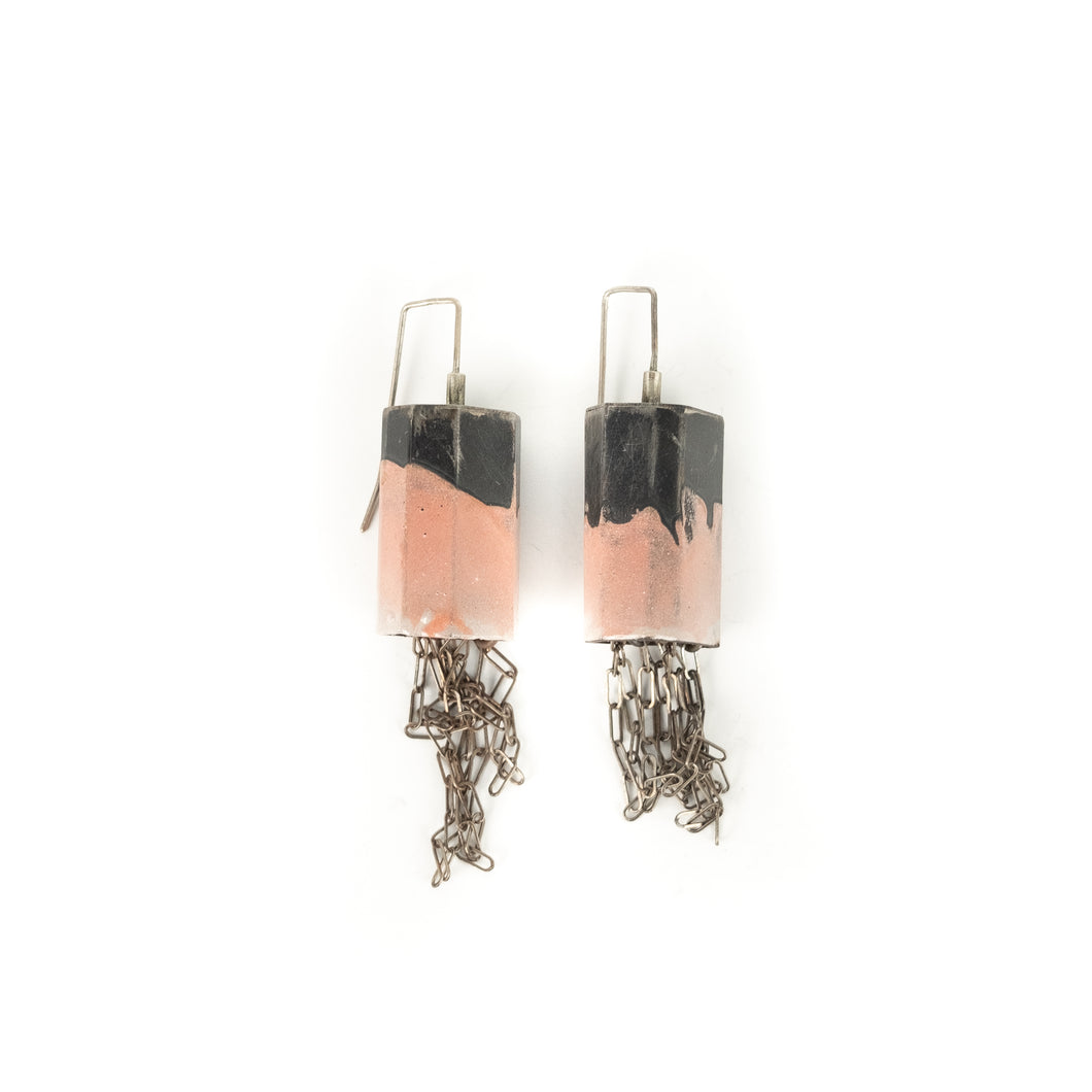 Kat Cole Structure Pink Dangle Earrings