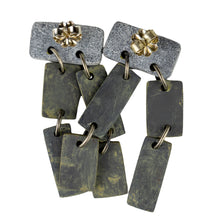 Load image into Gallery viewer, Genevieve Williamson White and Buff Stack Earrings
