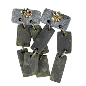 Genevieve Williamson White and Buff Stack Earrings