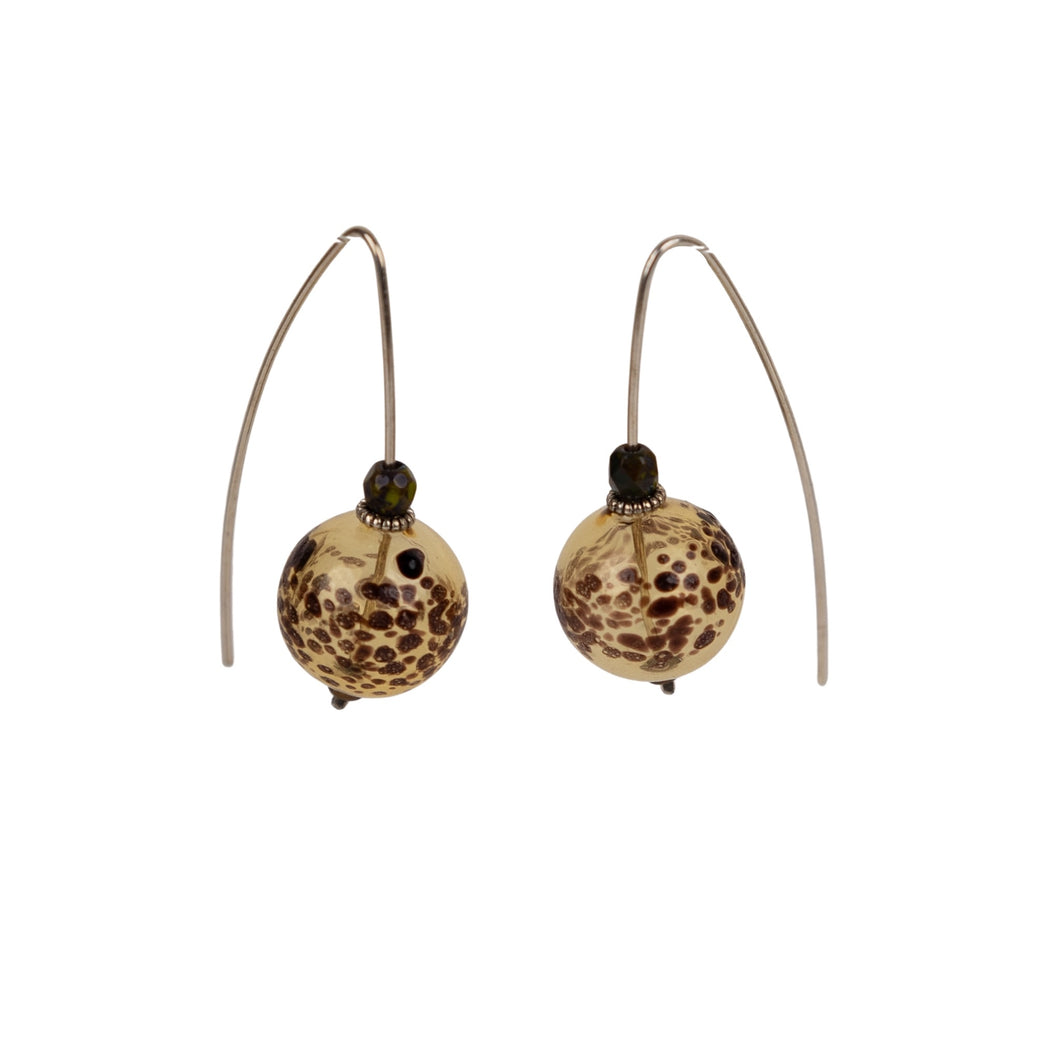 Lily Tsay Textured Amber Glass Bead Earrings