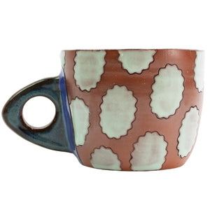 Taylor Mezo Light Green Scalloped Oval Mug
