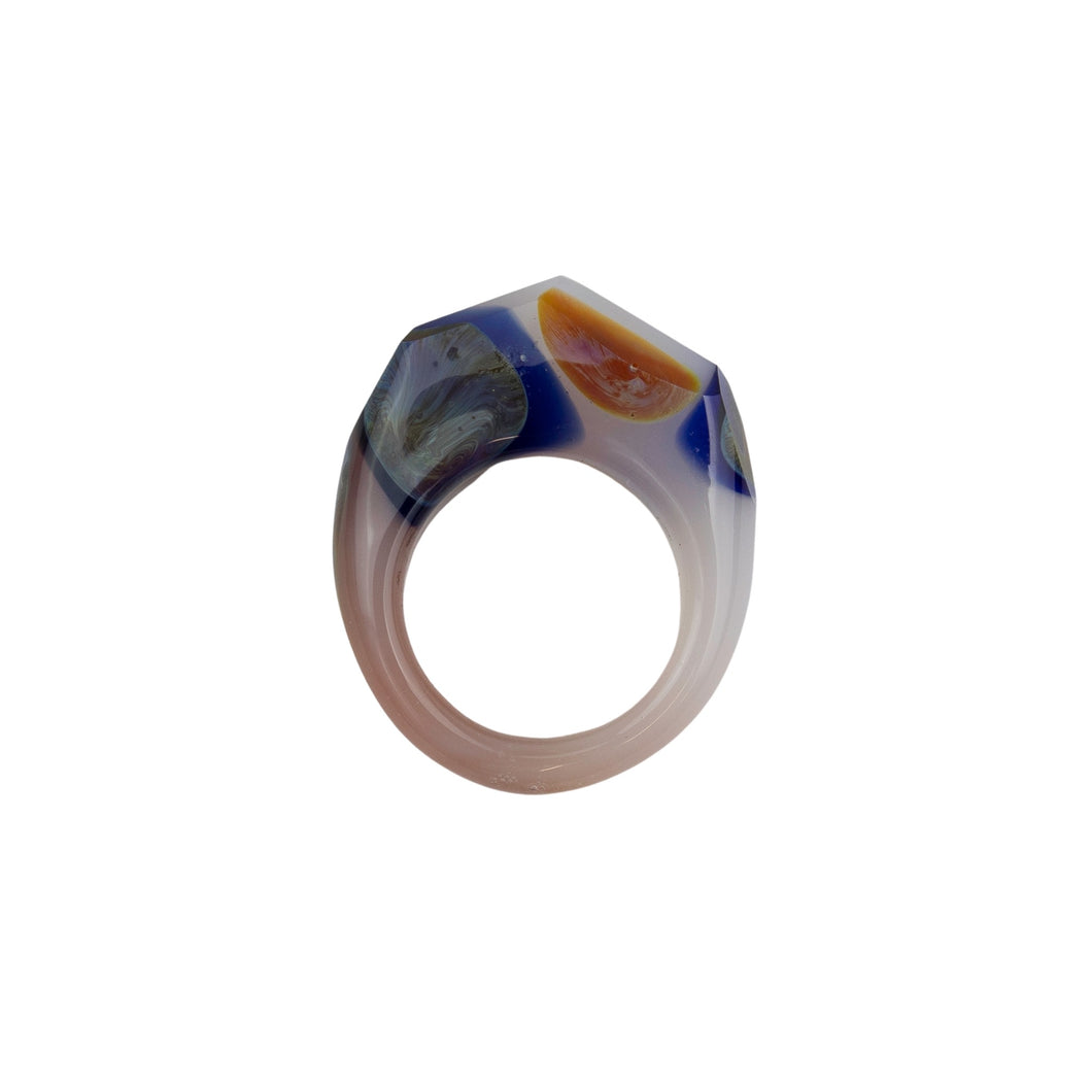 SaraBeth Post Chunky Ring Faceted
