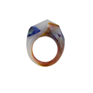 SaraBeth Post Chunky Ring Faceted