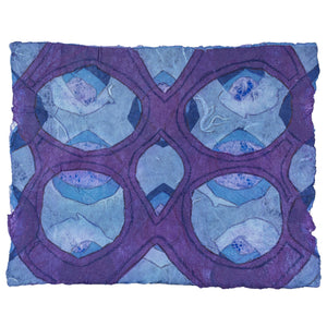 Rae Gold Joomchi Blue and Purple Paper Wall Piece