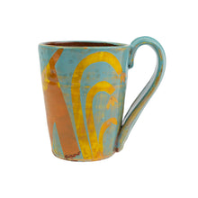 Load image into Gallery viewer, Priscilla Dahl Blue Mug with Orange Elephant

