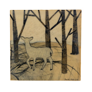 Judith Hoyt "Ghost Deer" Encaustic Collage