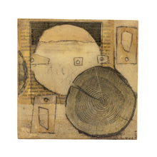 Load image into Gallery viewer, Judith Hoyt &quot;Tree Rings&quot; Encaustic Collage
