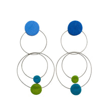 Load image into Gallery viewer, Arden Bardol Blue /Teal Double Circle Earrings
