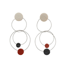 Load image into Gallery viewer, Aren Bardol Reb Mix Double Circle Earrings
