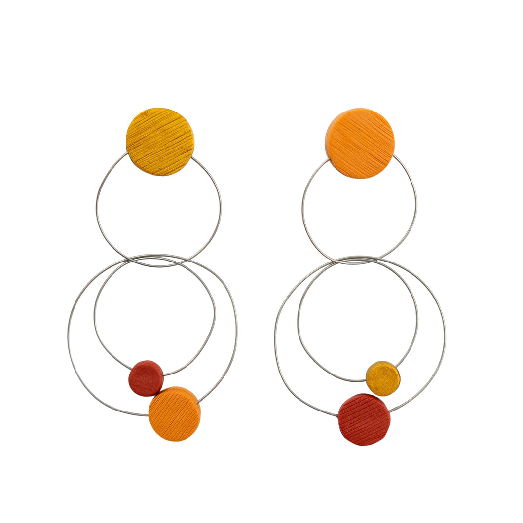 Arden Bartol Multi Mix Double Circle Earrings
