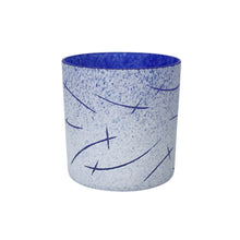 Load image into Gallery viewer, SaraBeth Post Lapis Lazuli Carved Old Fashioned Glass
