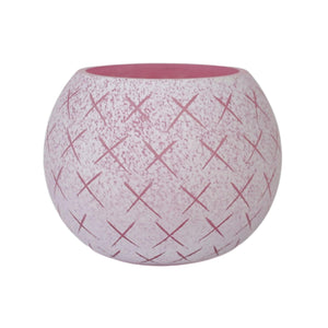 SaraBeth Post Pink Carved Votive or Vase