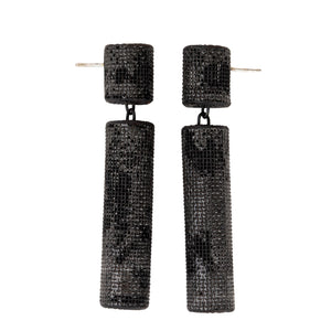 Sandra Salaices Double Dangling Cylinder Earrings