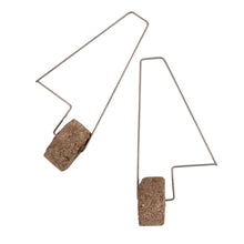 Load image into Gallery viewer, Sandra Salaices Step Earrings with Pyrite
