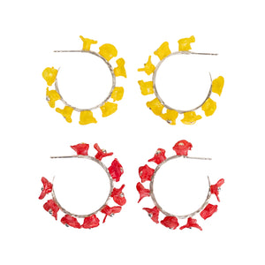 Sarah Murphy Red Hoop Earrings