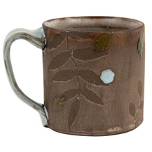 Load image into Gallery viewer, Amy Evans Blue Handled Leaf Mug
