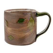 Load image into Gallery viewer, Amy Evans Green Handled Leaf Mug
