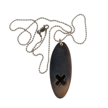 Load image into Gallery viewer, Tegan Wallace Oval X Pendant Necklace
