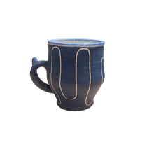 Load image into Gallery viewer, Kimberlyn Bloise Large Cobalt Flute Mug
