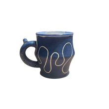 Load image into Gallery viewer, Kimberlyn Bloise Small Cobalt Flute Mug
