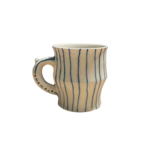 Load image into Gallery viewer, Kimberlyn Bloise White Striped Flute Mug
