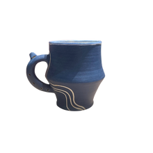 Load image into Gallery viewer, Kimberlyn Bloise Medium Cobalt Flute Mug
