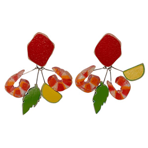 Morgan Hill Cocktail Shrimp Snack Earrings