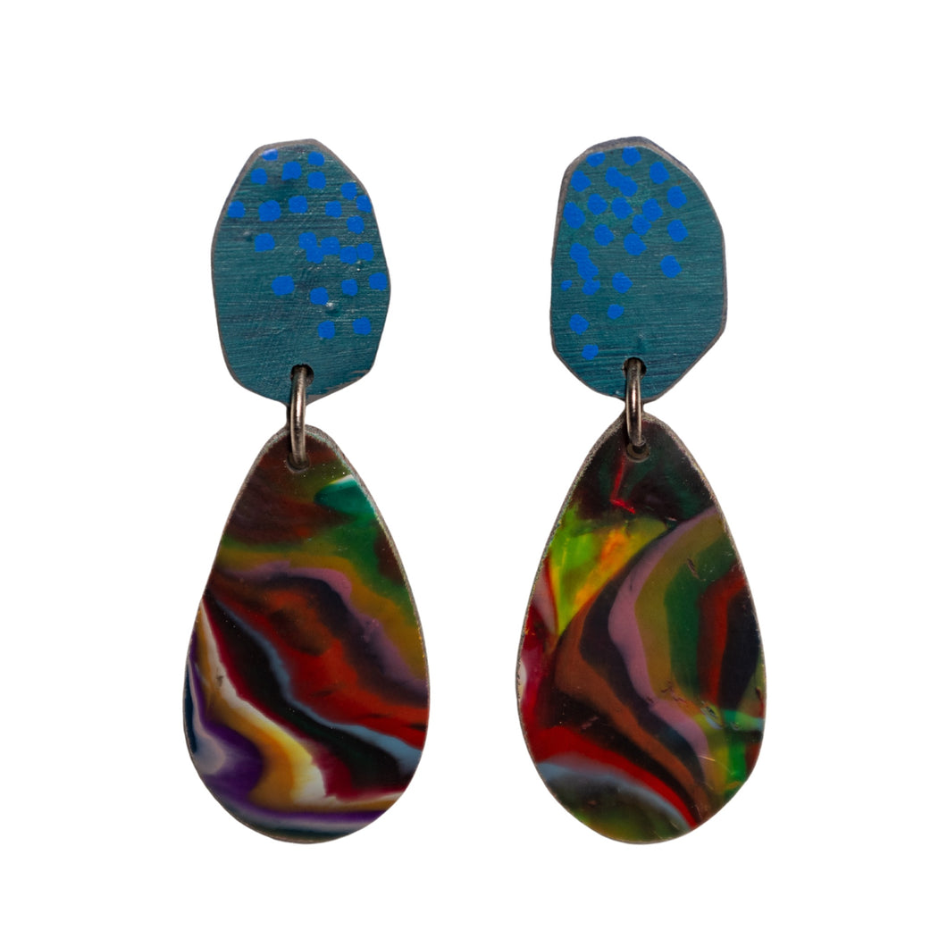 Genevieve Williamson Marbled Drop Earrings