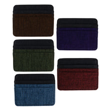 Load image into Gallery viewer, Dominic Giordano Two Tone Fabric Card Holder Wallet
