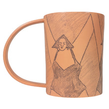 Load image into Gallery viewer, Pin-yuan Tung  Orange Swimmer Arms up Mug
