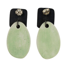 Load image into Gallery viewer, Maia Leppo Green Mesh Dangle Earrings
