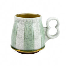 Load image into Gallery viewer, Eric Van Eimeren Green &amp; Yellow Crackle Cup
