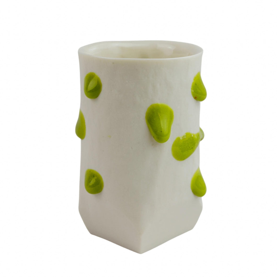 Josh Van Stippen Porcelain with Chartreuse Glaze Cup