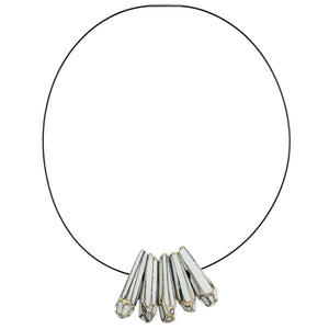 Morgan Hill  White Multifaceted Necklace