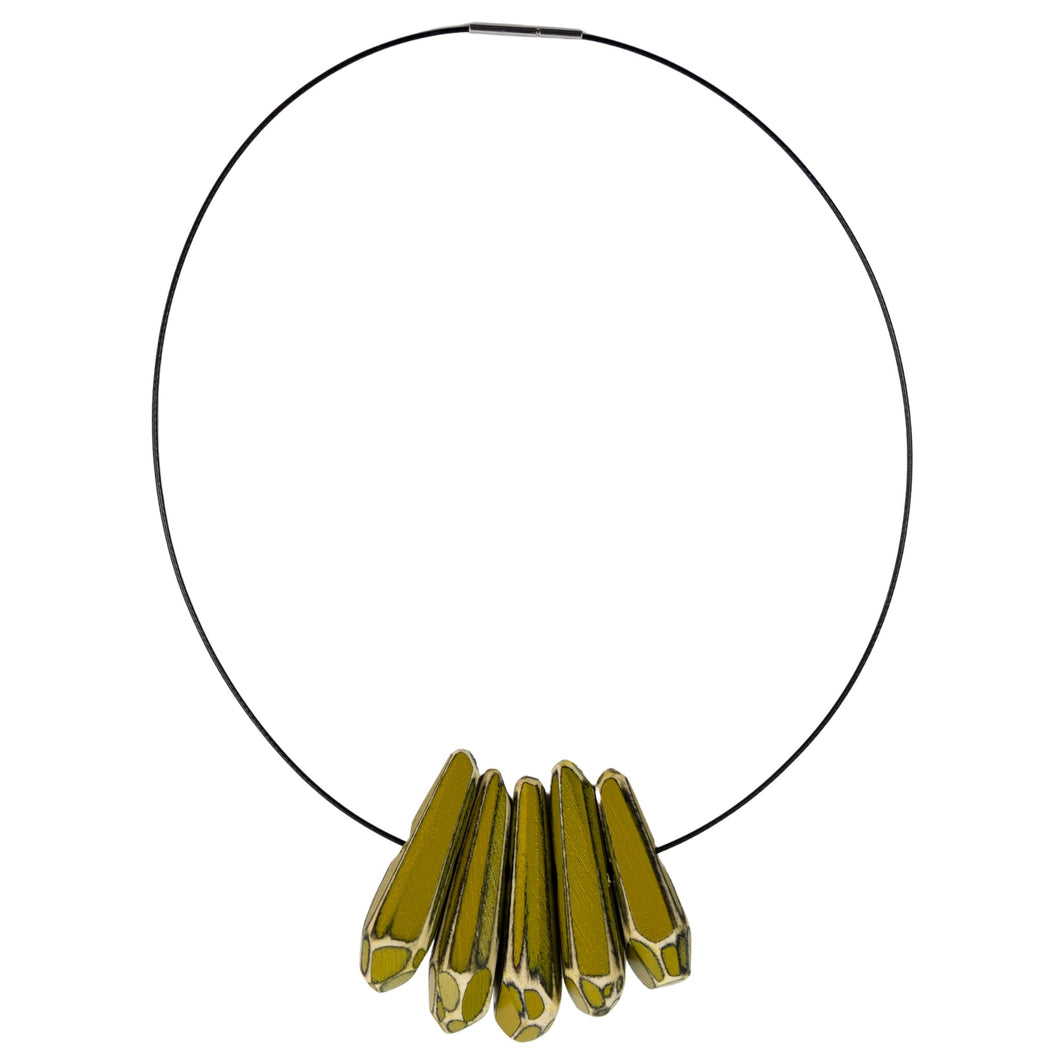 Morgan Hill Green Multifaceted Necklace