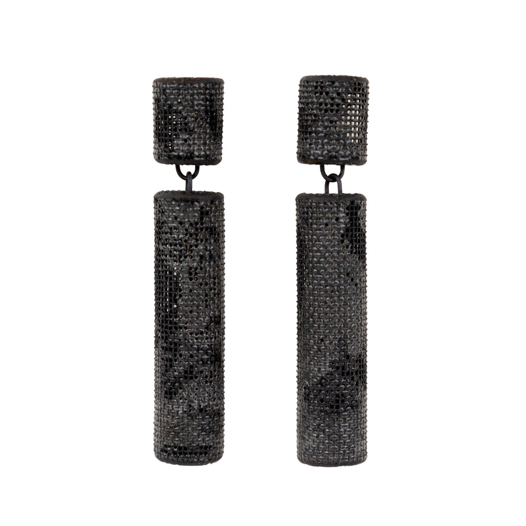 Sandra Salaices Double Dangling Cylinder Earrings